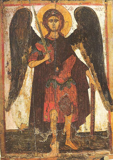 ARCÁNGEL SAN MIGUEL. Siglo XIV. De Tver Galería Tretyakov.