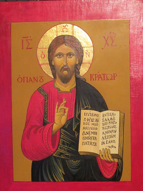 PANTOCRATOR (40X30). Pantocrator que reproduce la misma imagen del Pantocrator nº 1 de nuestra Galería de dimensiones 103x75.