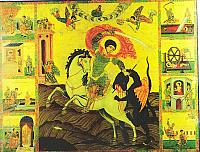 SAN JORGE CON ESCENAS DE SU PASIÓN.