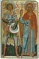 Los santos Jorge y Parasceve, de Korcyn (Ucrania), Museo nacional de Lviv.