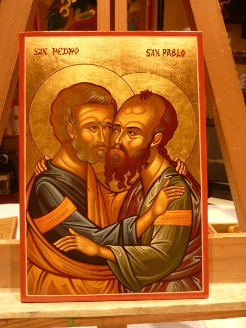 Icono del Taller Mhega. Santos Pedro y Pablo.  Taller de 
